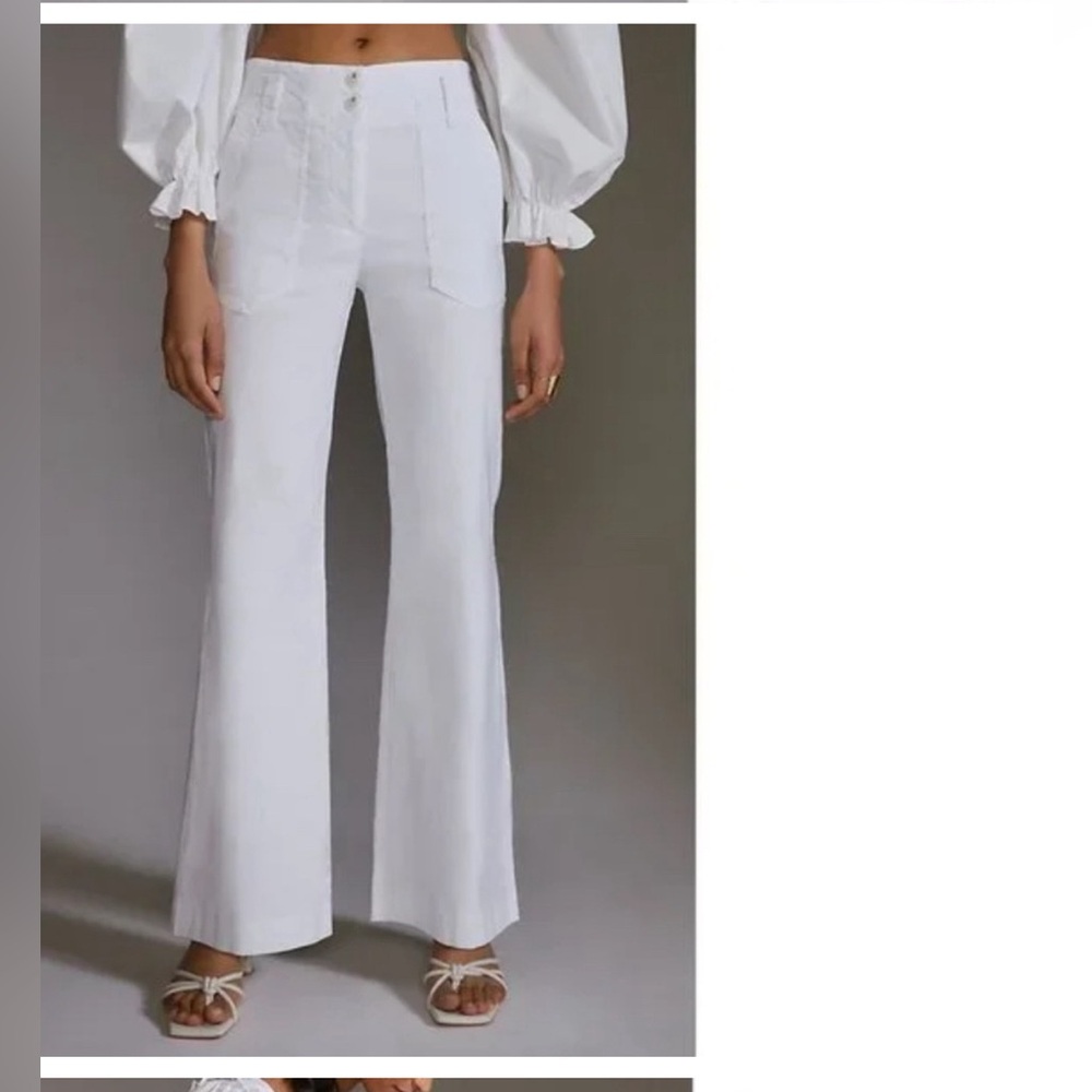 NWT Anthropologies Maeve Naomi Pant in White - Picture 2 of 6